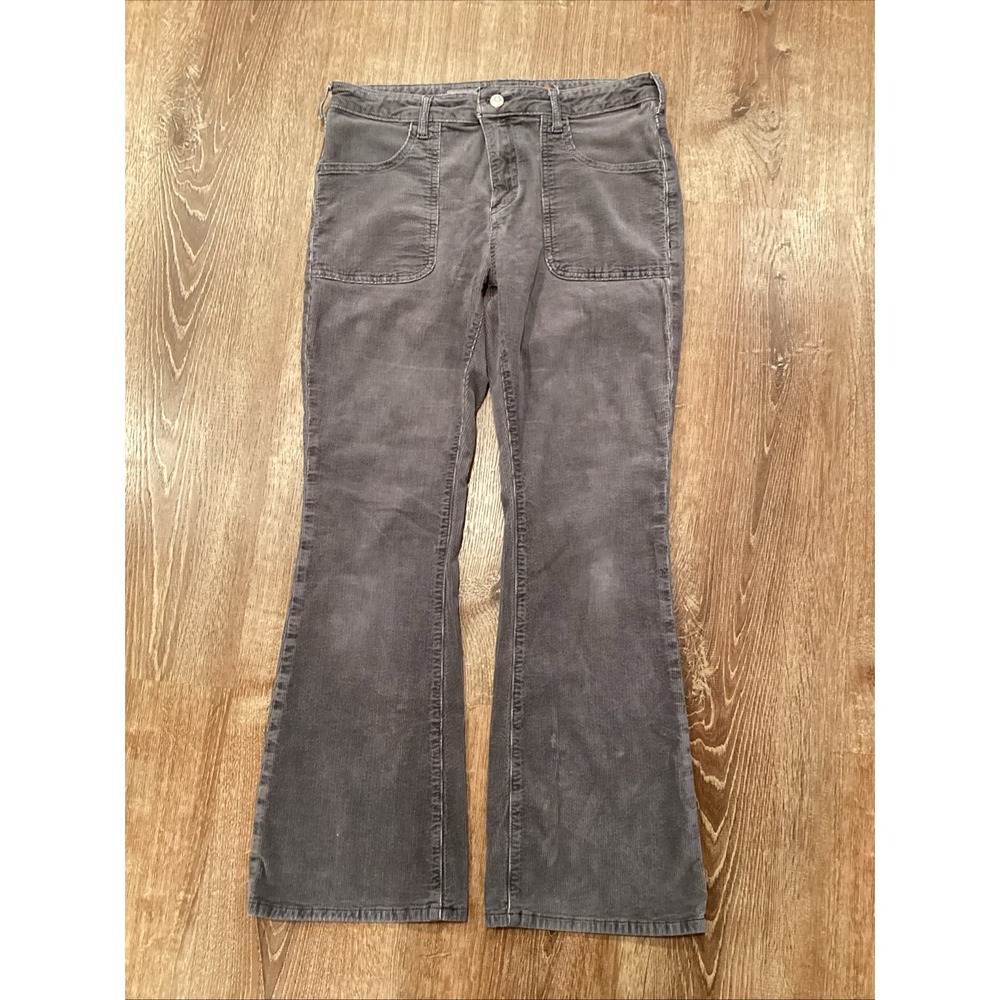Anthropologie Pilcro 31 Icon Flare Corduroy Pants Jeans Gray Cords 27 28 Inseam - Picture 2 of 9